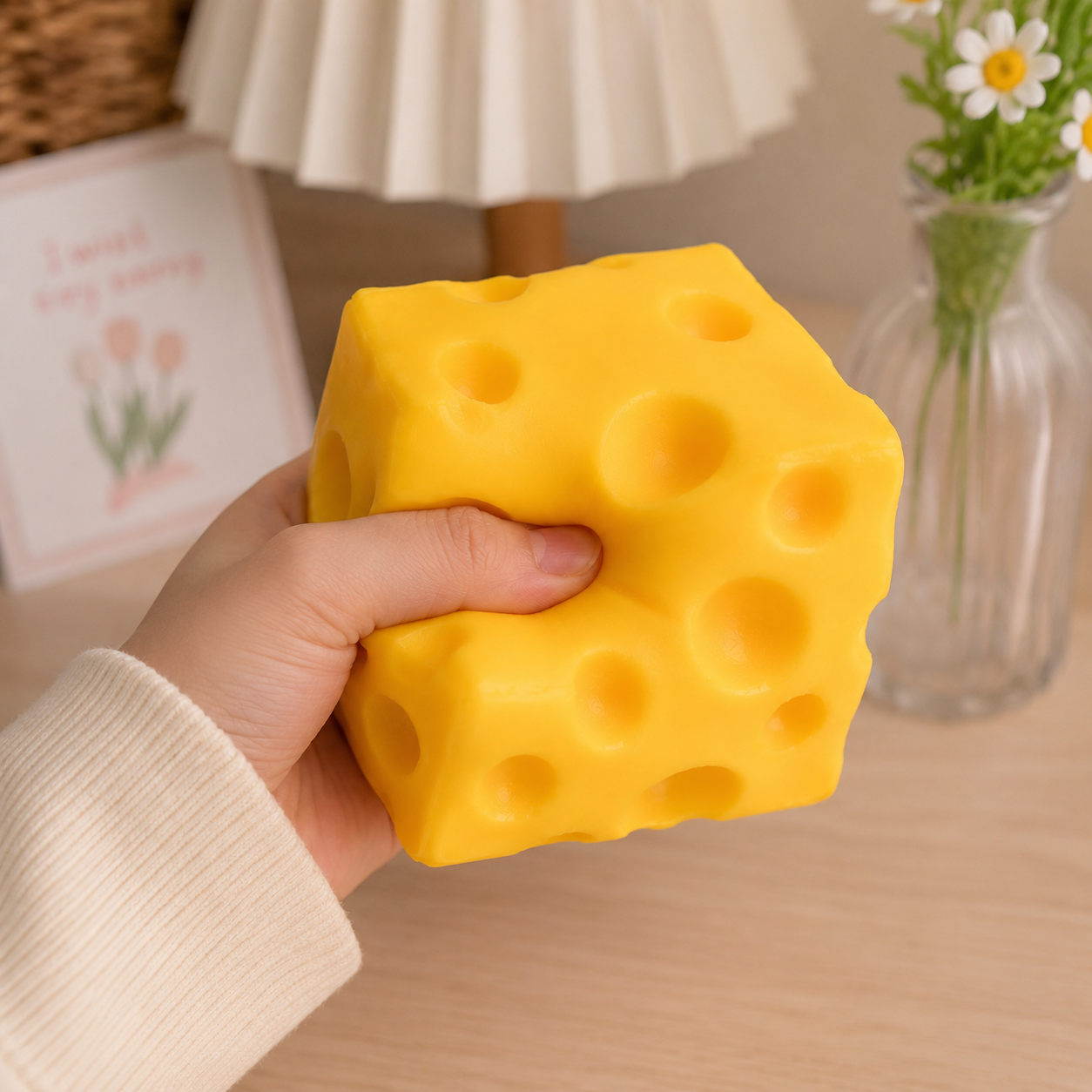Cheesy Squeeze Squishy Toy