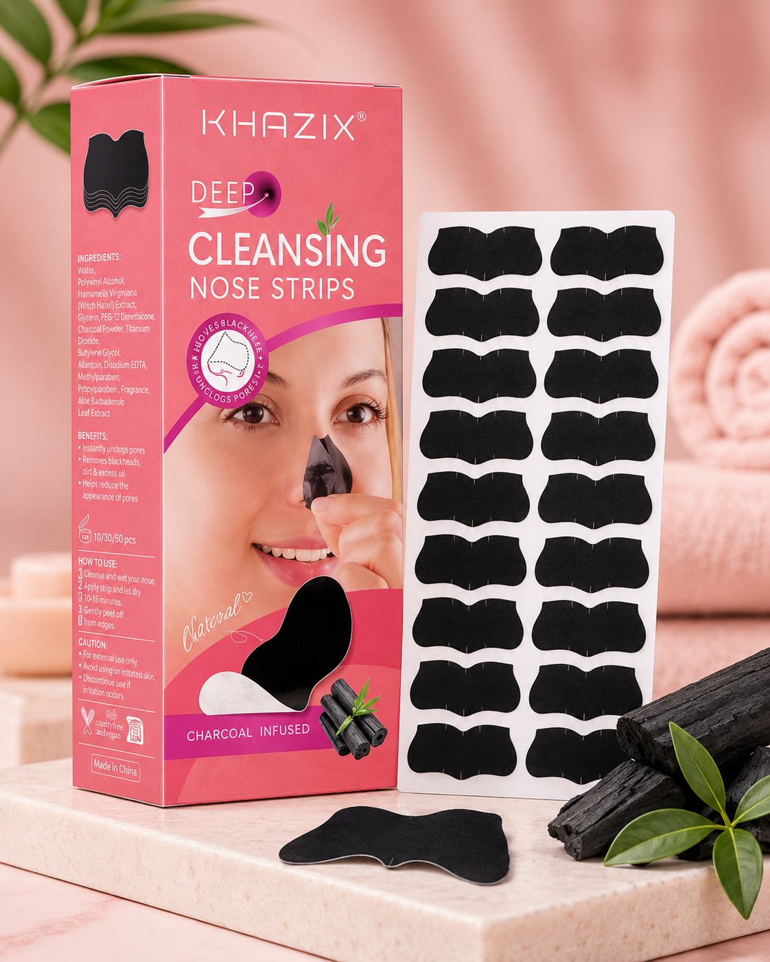Charcoal Blackhead Nose Strips