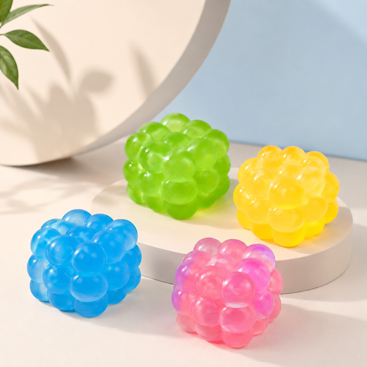 1Pc New three-dimensional candy kneading music adult Stress Relief Squeeze sensory Toys Decompression Simulation Cube Party Gift
